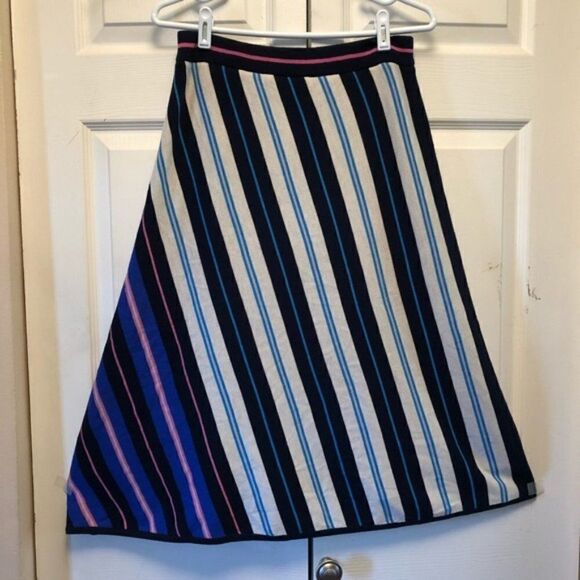 J. Crew Striped Merino Knit Sweater Skirt - Picture 1 of 4